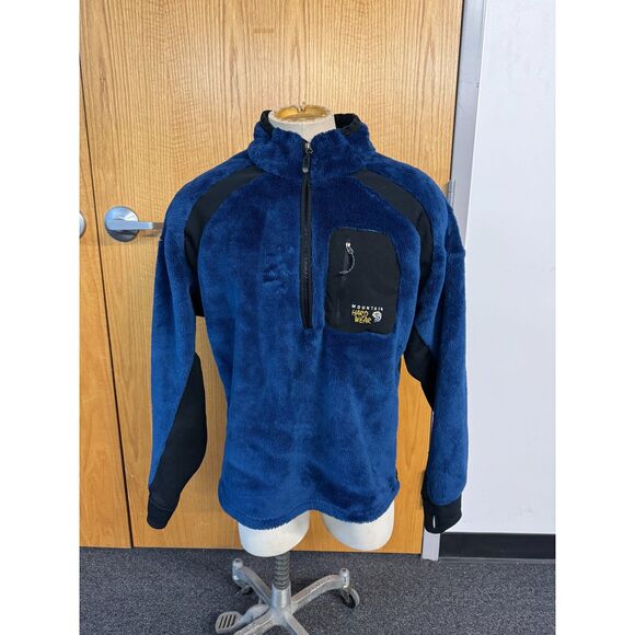 Mountain Hardwear Monkey Man Fleece  1/2 Zip  Blue Men’s XXL  High Loft Pullover - Picture 1 of 4